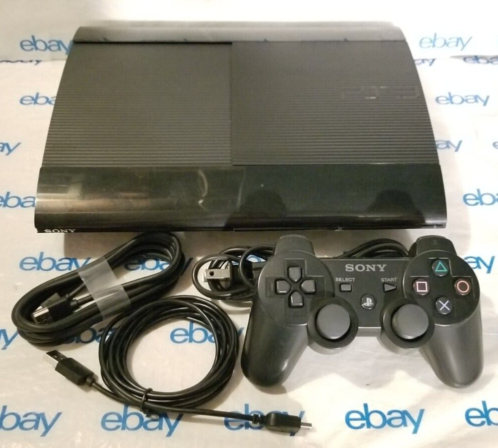 Sony PlayStation 3 PS3 Super Slim CECH 4201A 12GB Console 1 Controller
