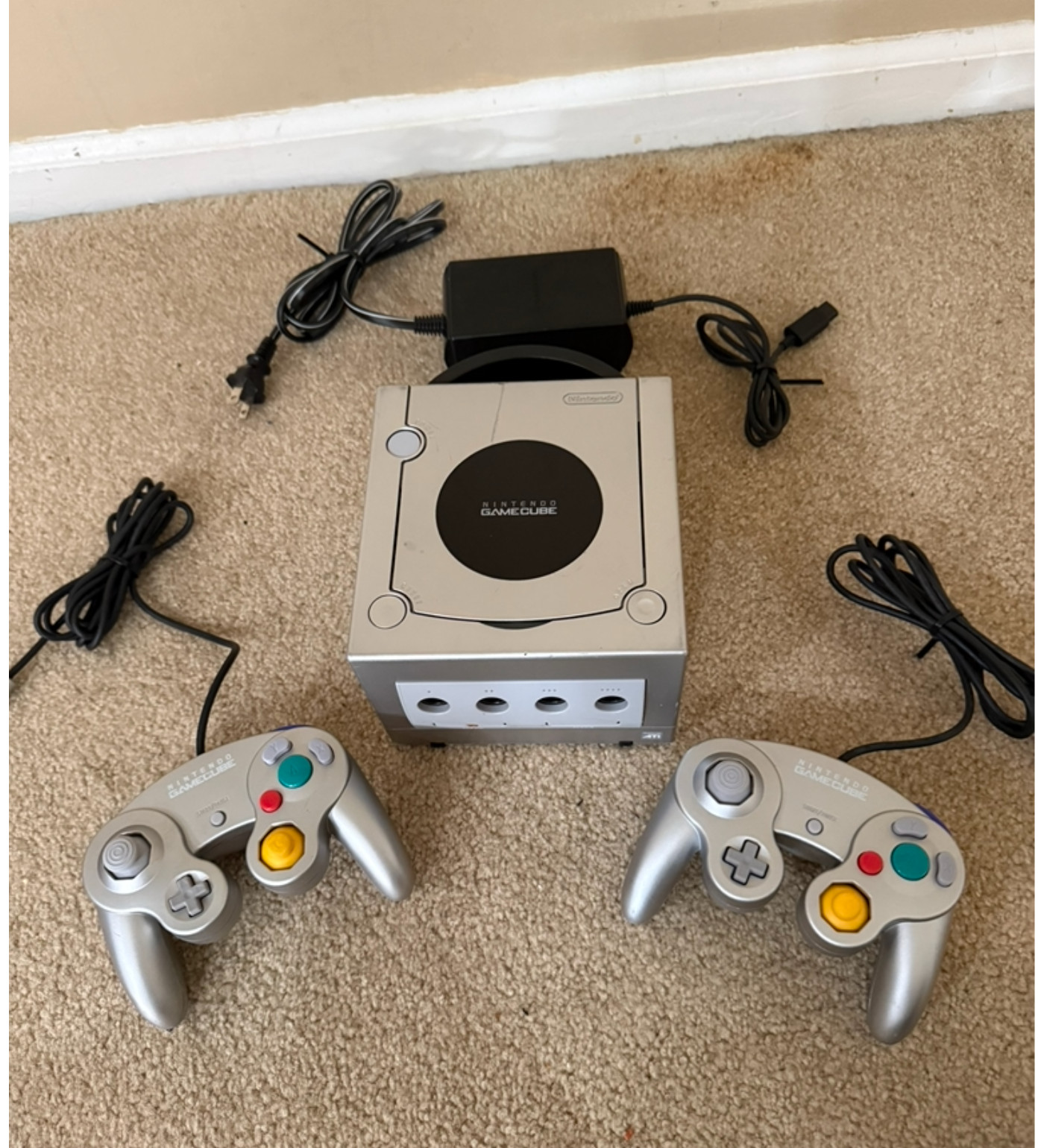 Nintendo GameCube DOL-001 Silver Console Game Boy Player 2 Controllers + Madden