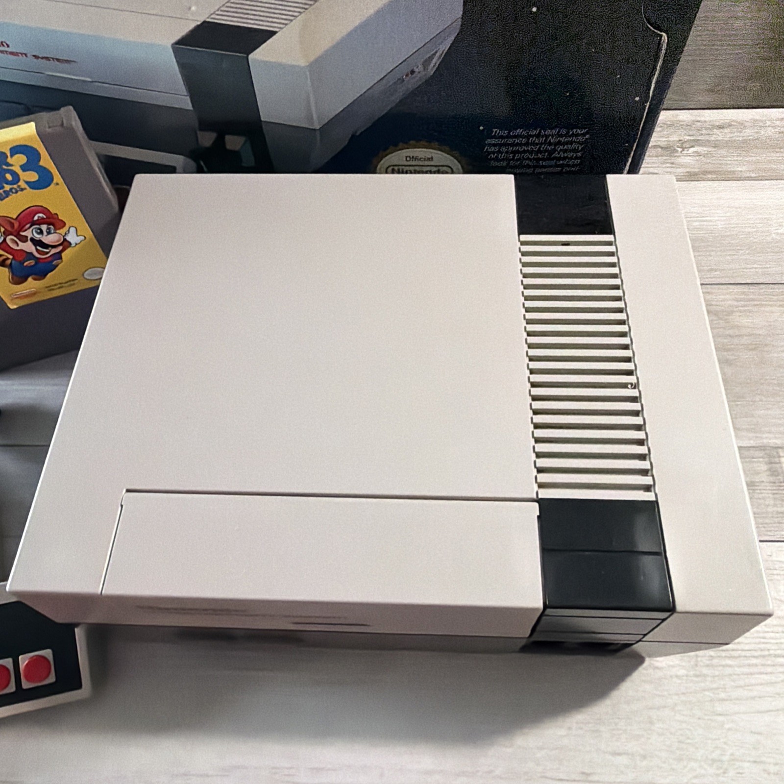 Nintendo NES Control Deck Mario Trilogy 1 2 3 Bundle In Original Box 2 Controls