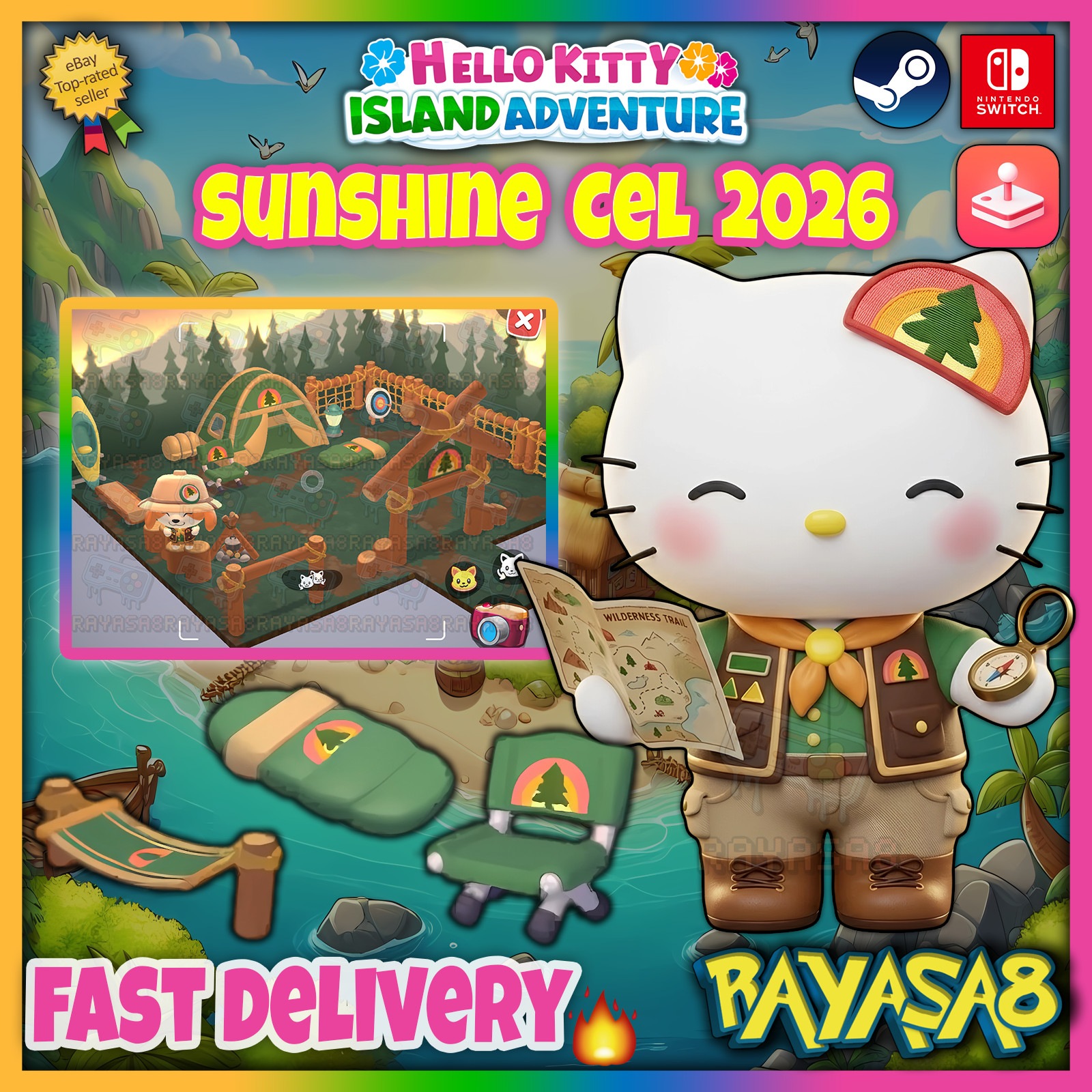 SunShine Celebration Furniture 2026 Hello Kitty | Arcade | Nintendo | Steam
