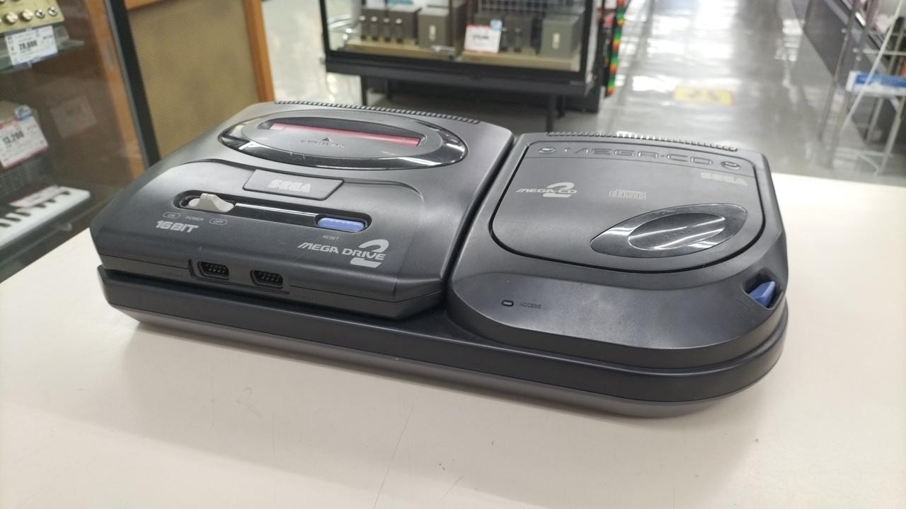 SEGA Mega Drive 2 + Mega CD 2 Console system HAA-2912 HAA-2510 SET Tested Japan