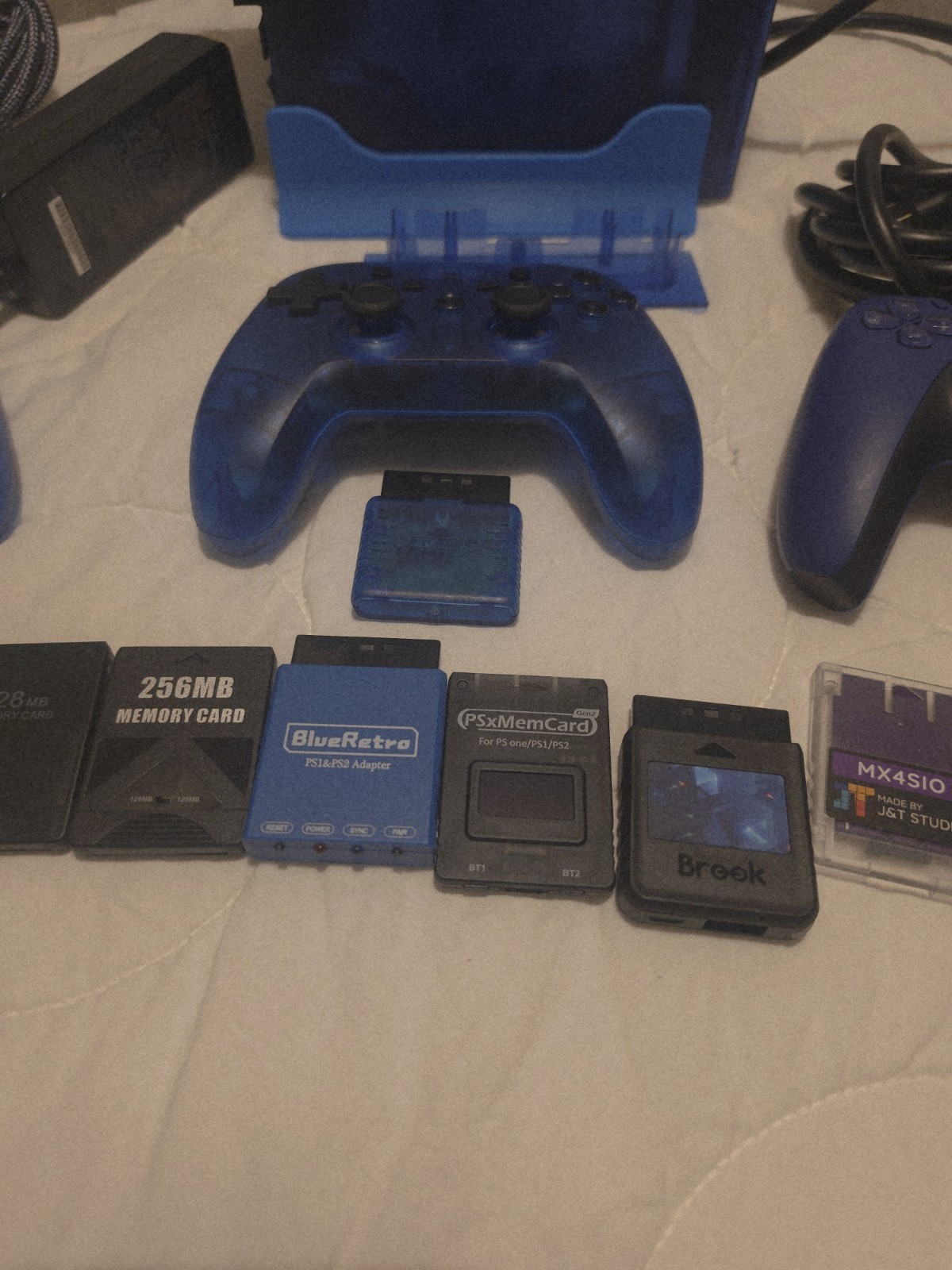 Sony PlayStation 2 Console, Ocean Blue, W/ RetroGEM PixelFx Shiny