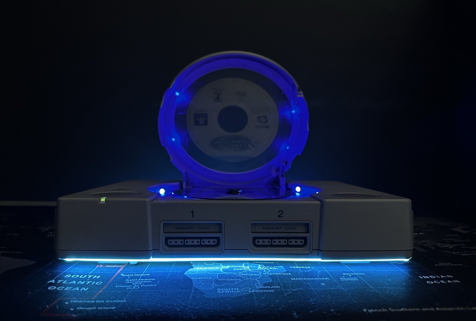 PLAYSTATION 1 PS1-CUSTOM CLEAR WINDOW LID!