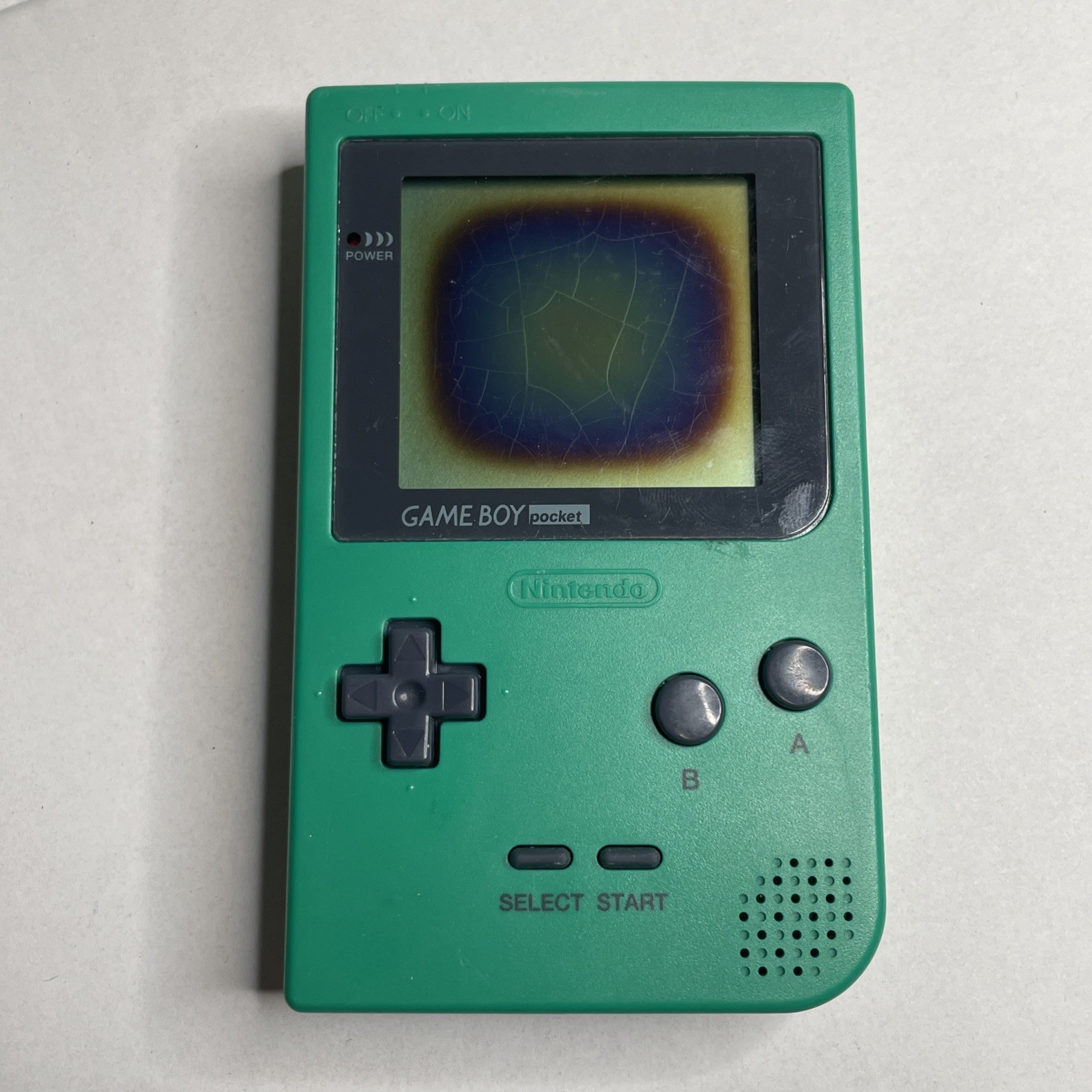 Nintendo GameBoy Pocket Console MGB-001 Green For Parts Or Repair