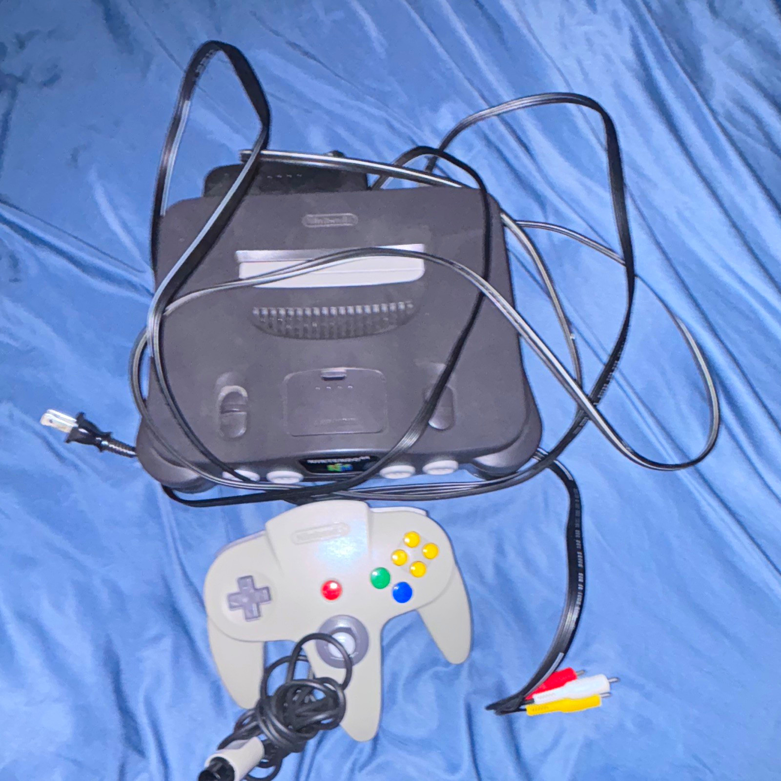 TESTED WORKING | Nintendo N64 Gray Console w/ OEM Controller Power Cord AV Cable