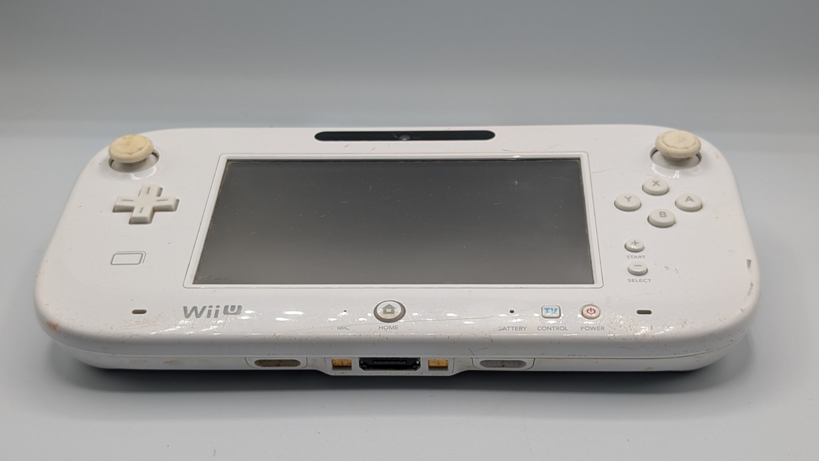 Nintendo Wii U White Gamepad Controller Only – No Battery – For Parts Or Repair