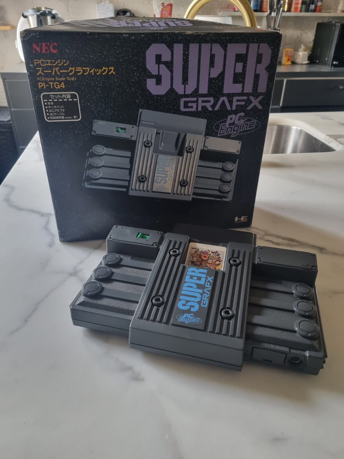 PC Engine SUPER GRAFX PI-TG4 Console System with Box Tested