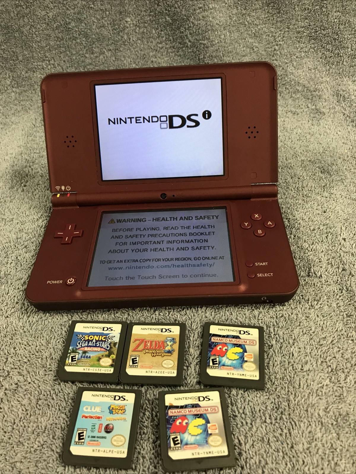 Nintendo DSi XL Launch Edition Handheld System – Burgundy/ Wine w/ Games Zelda