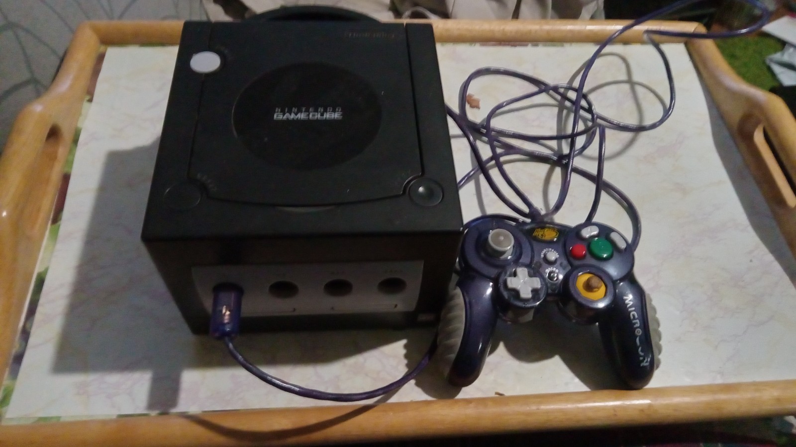 Gamecube Black Console Tested System + Controller NO CABLES