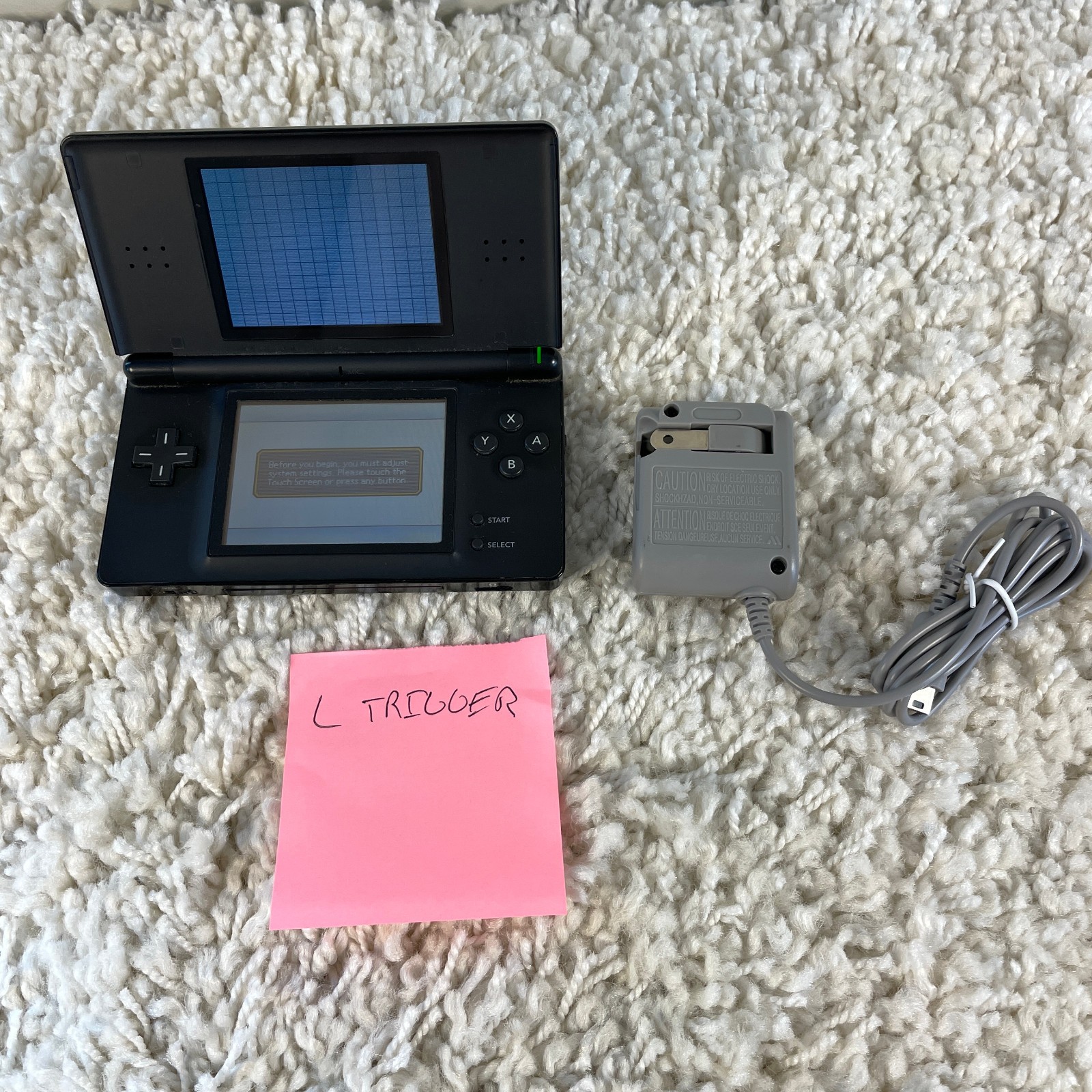 Nintendo DS Lite Handheld Console Onyx Black USG-001 READ