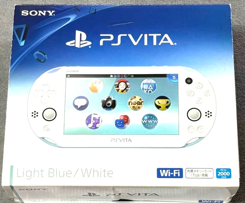 Sony PS VITA Play station vita Wi-Fi Light Blue / White PCH-2000ZA14 only
