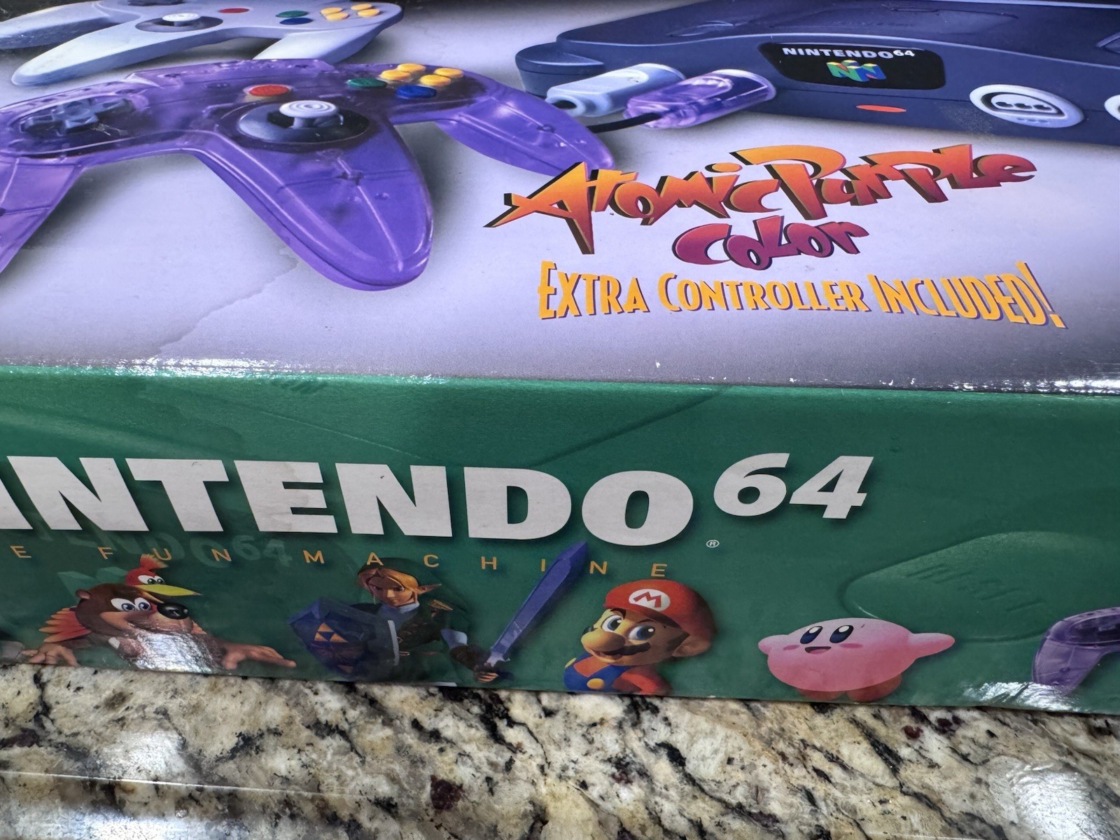 Nintendo 64 Console Atomic Purple Controller System Bundle with Box