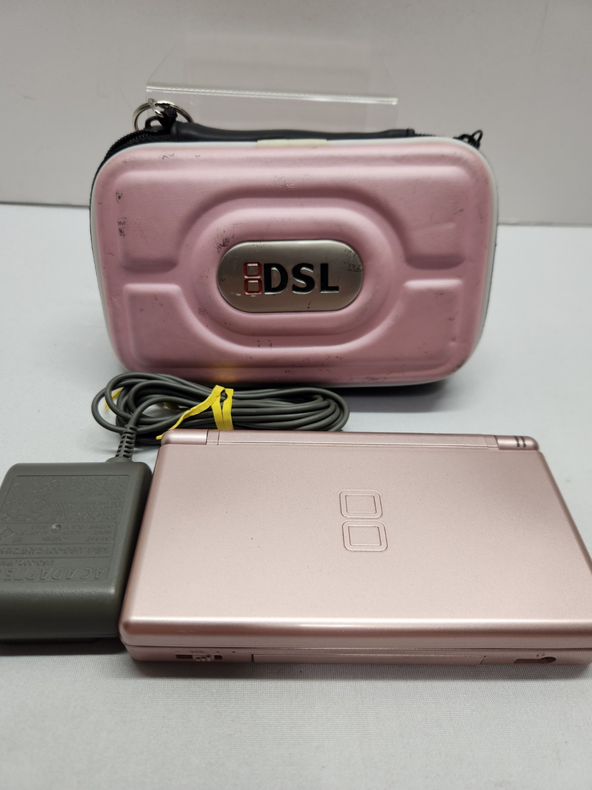 Nintendo DS Lite Metallic Rose -Case, Charger Bundle Lot