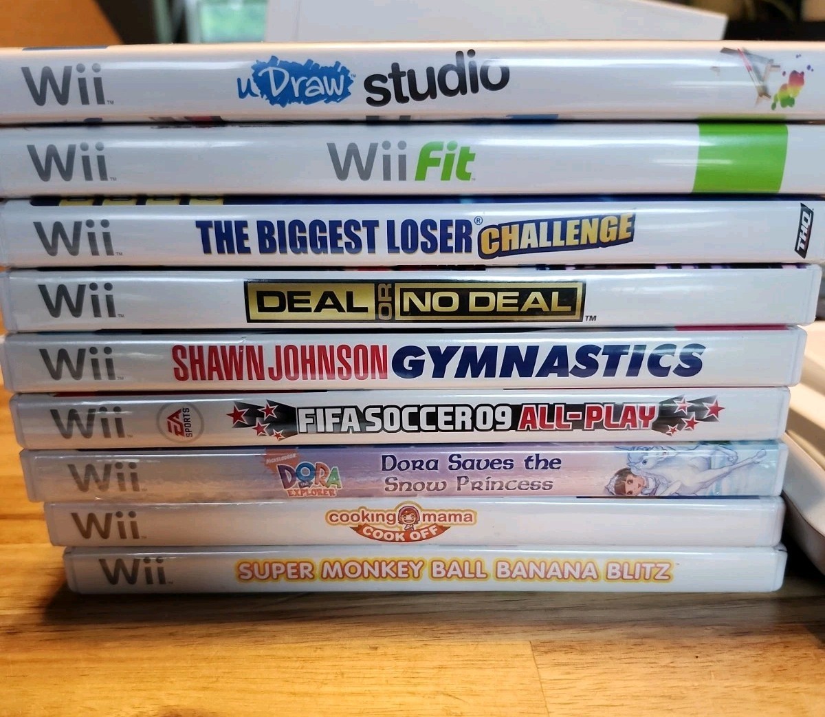 Nintendo Wii console bundle 9 games, U Draw Gametablet, NO CONTROLLERS – TESTED!