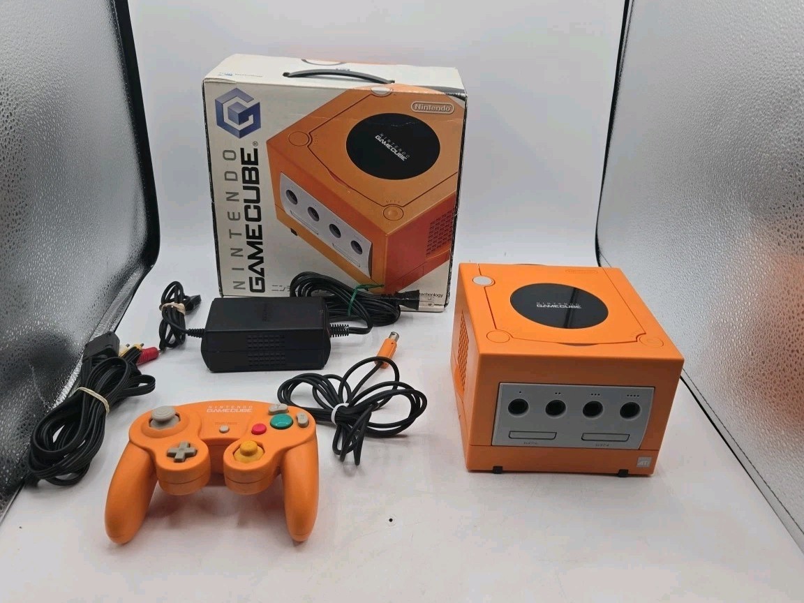 Nintendo Spice Orange Gamecube DOL-001 CIB Complete Us Region US Seller TESTED!!