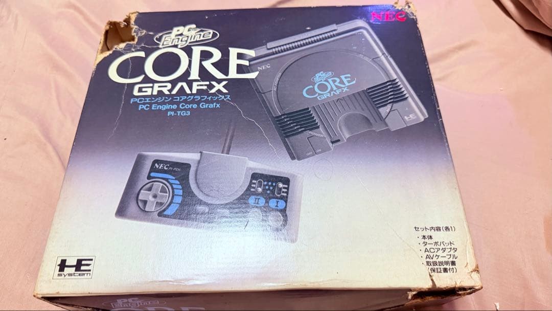 NEC PC Engine Core Grafx main unit with software operation confirmed