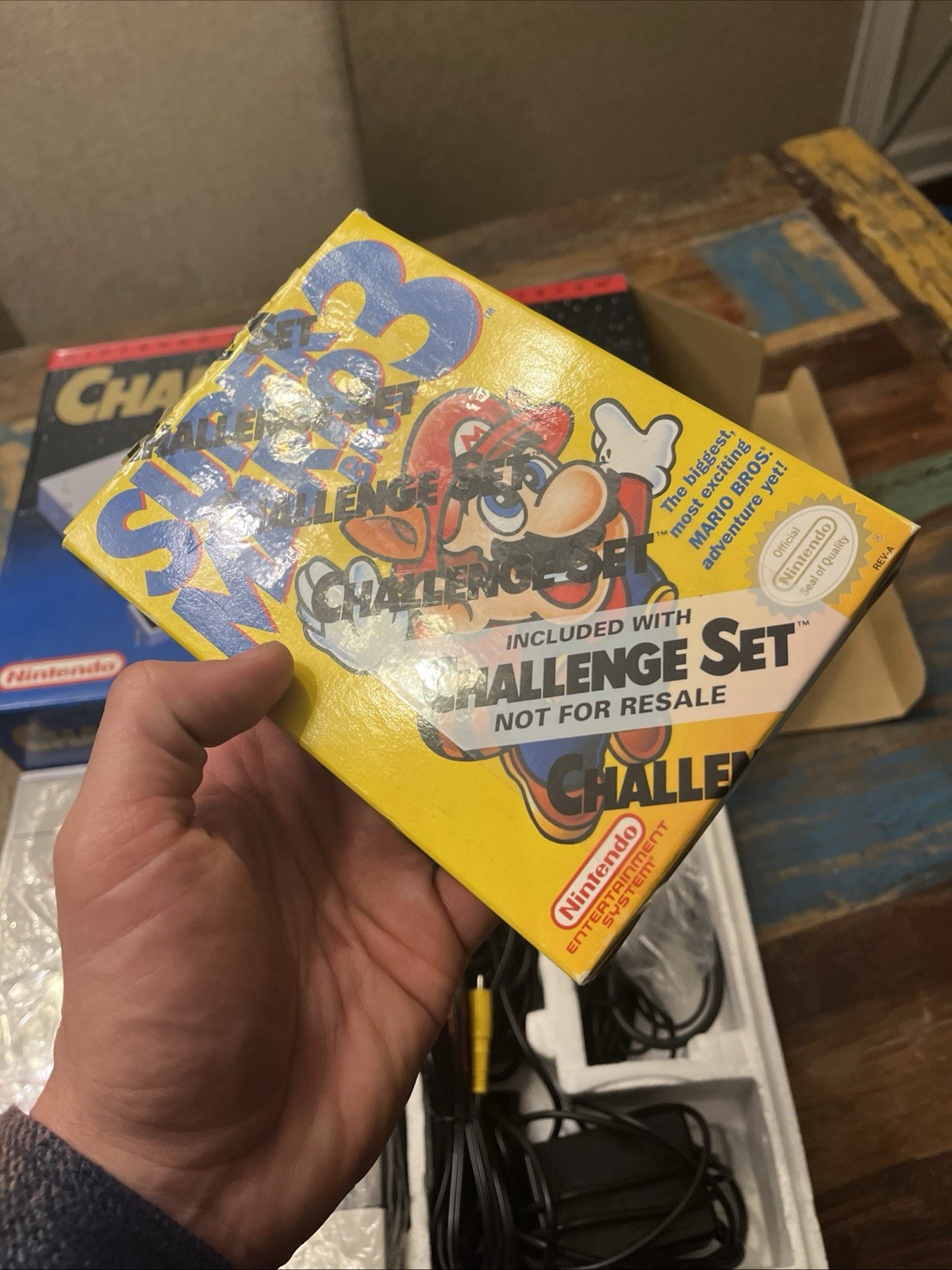 Nintendo NES Console Challenge Set Complete Very Nice Shape Mario 3 WOW !!
