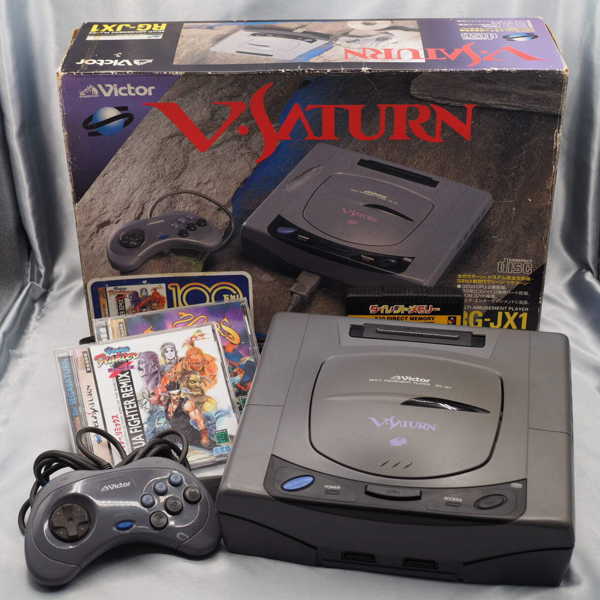 V SATURN Console system VICTOR RG-JX1 Campaign Box Limited NTSC-J Tested SEGA