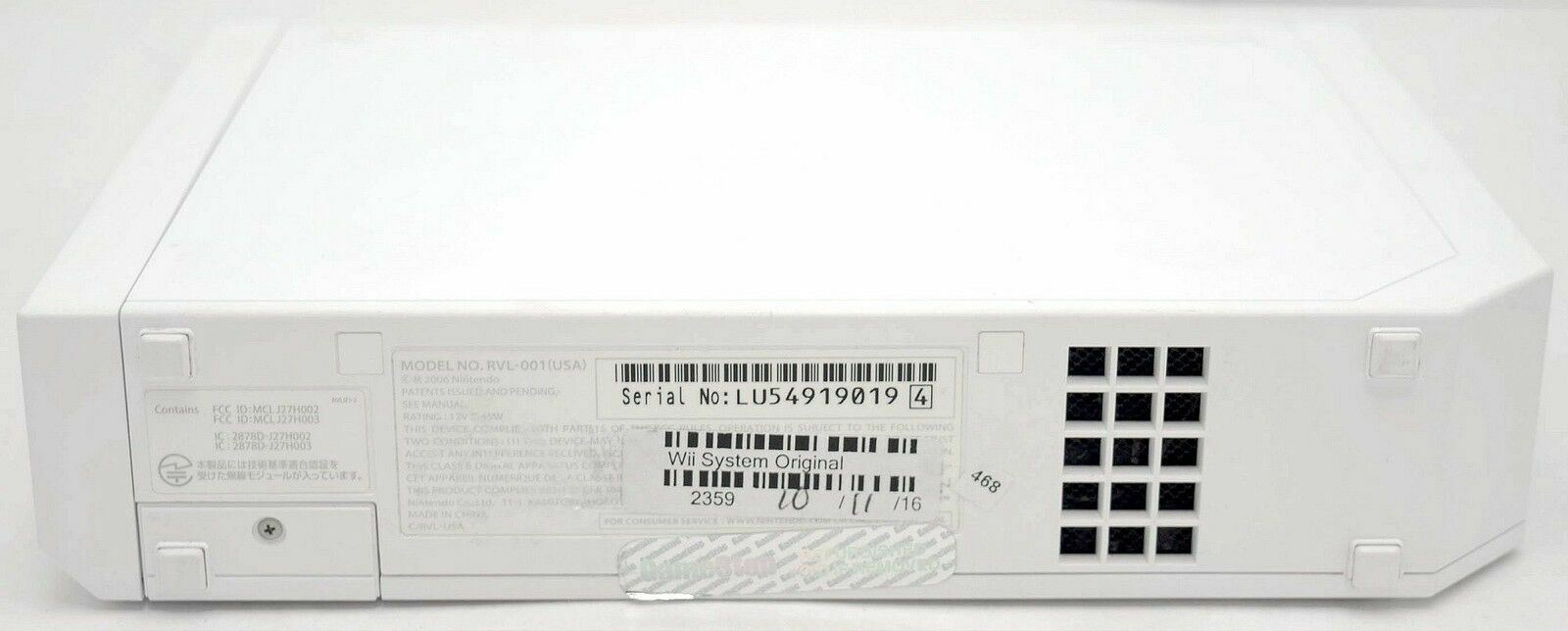 Nintendo Wii System + NEW CONTROLLER Bundle GameCube Port Console WHITE RVL-001