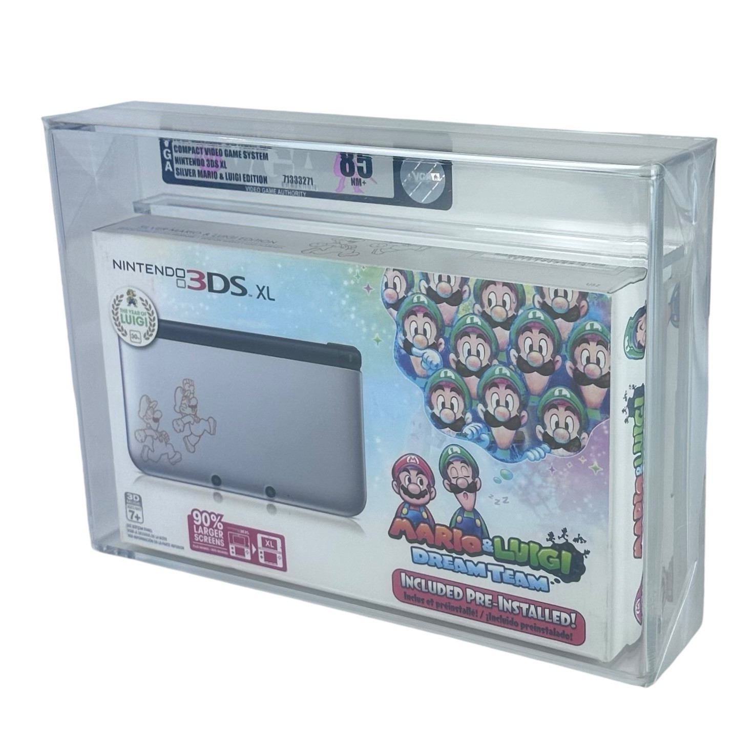 New Nintendo 3DS XL Silver Mario Luigi Dream Team Edition Console VGA 85 Graded
