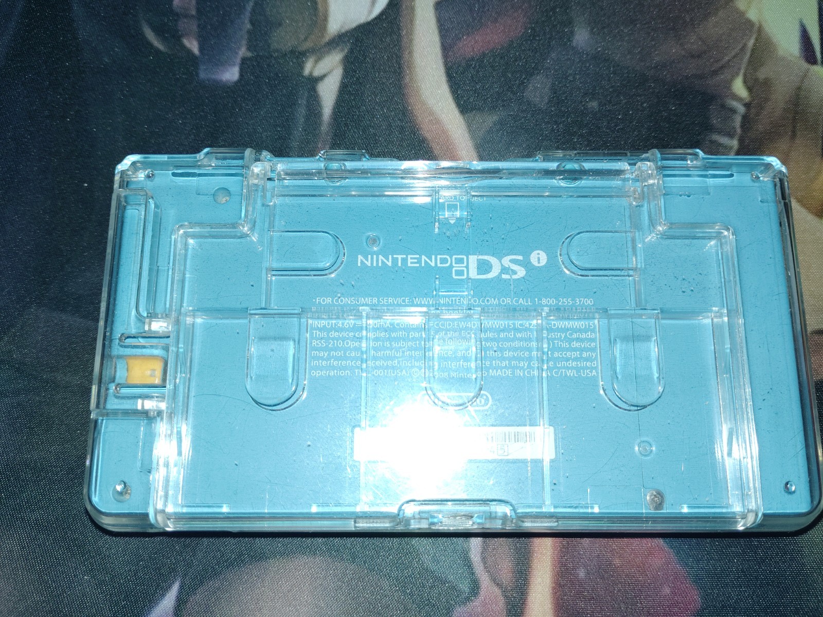 Customized Nintendo DSi Handheld Game Console Light Blue W/Stylus And RARE Shell