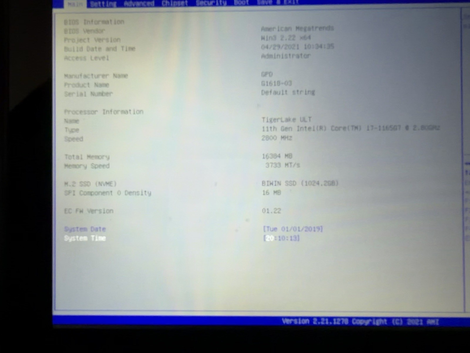 GPD WIN 3 Black 1195G7 16GB 1TB