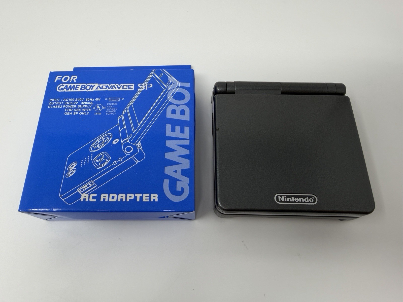 Nintendo Game Boy Advance SP Graphite Black System AGS-101 Brighter Screen Nice!