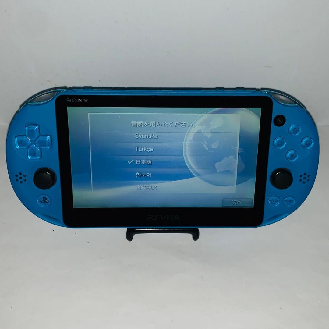 Excellent+++++Sony PlayStation Vita Wi-Fi Model Aqua Blue PCH-2000 ZA23 Japan