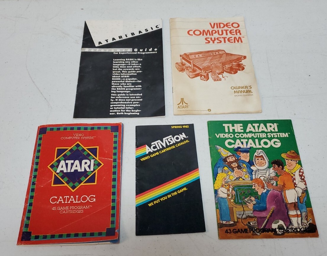 Atari 2600 Console w/ 7 games w/Hookups, OEM Controllers & – Lot #1 *Read*