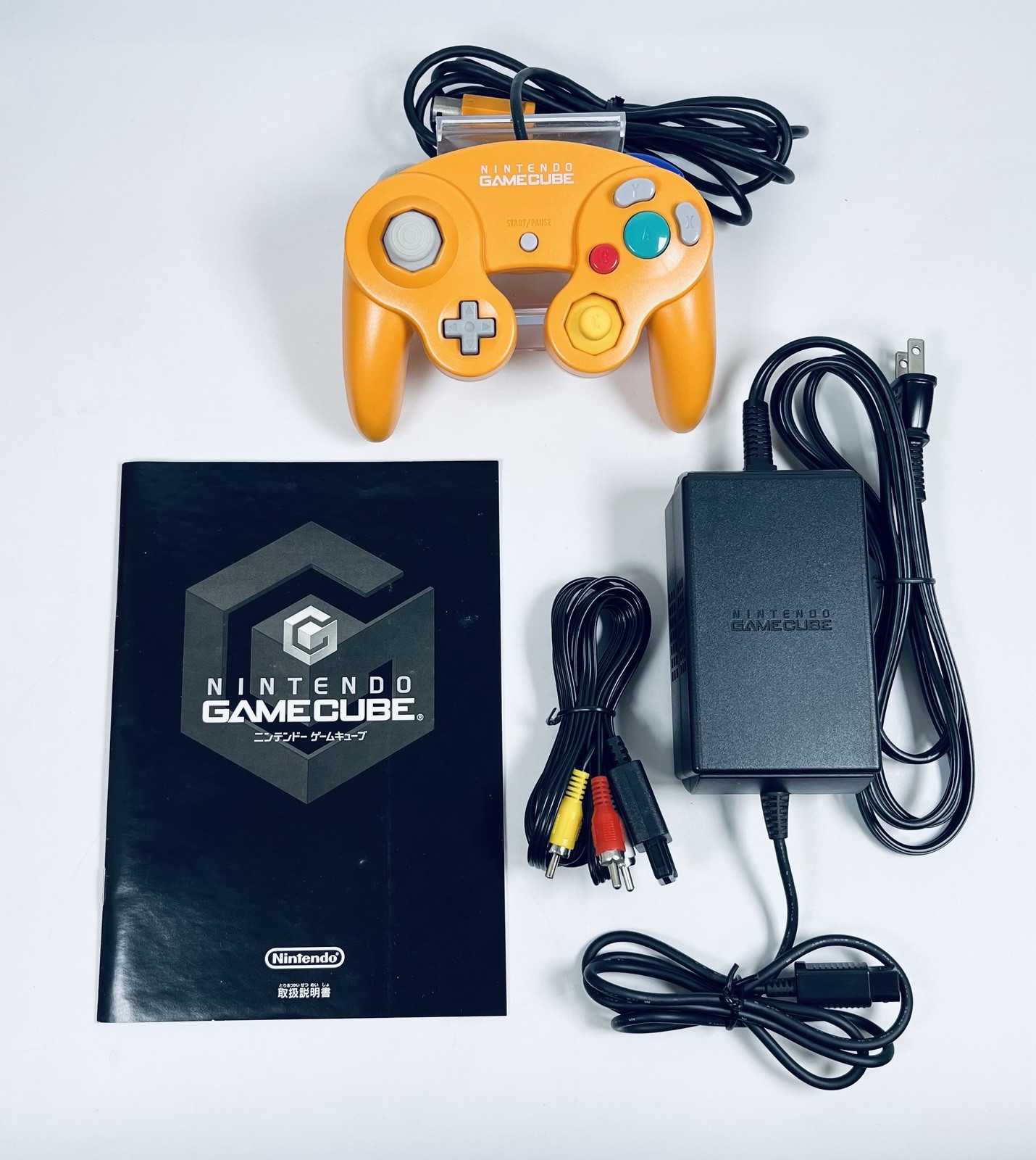 🎮✨ Rare Nintendo GameCube Spice Orange Console Boxed Set Controller Tested JP