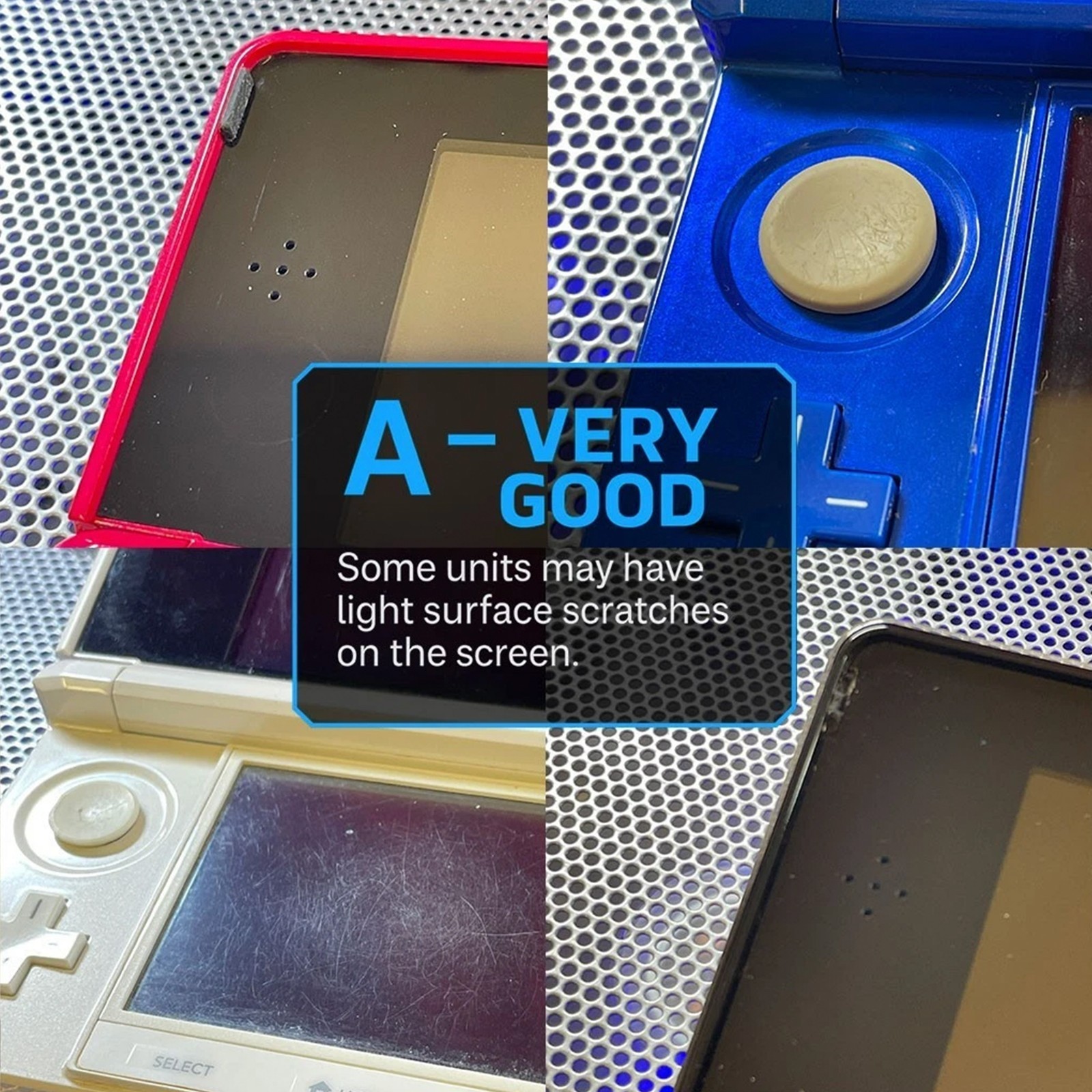 Nintendo 3DS Console Aqua Blue Multi-Region Cartridge Compatible 32GB SD Stylus