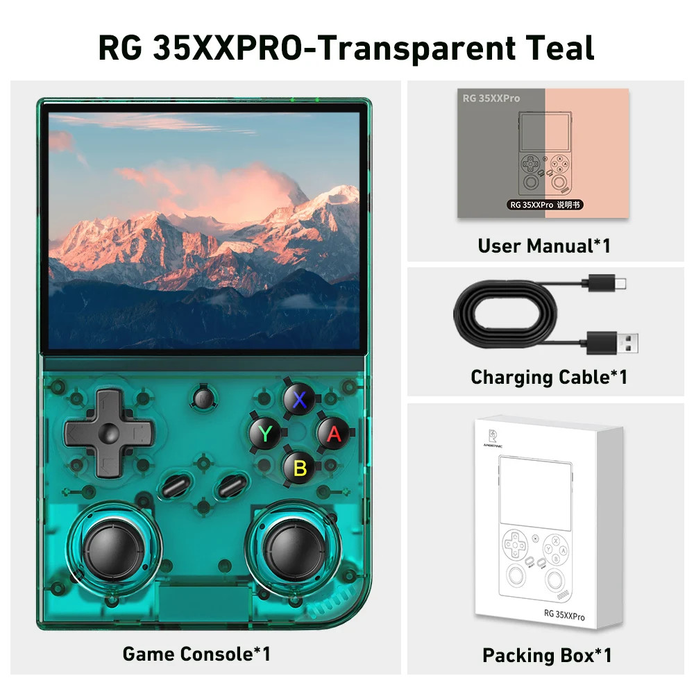 RG 35XXPRO 3.5” IPS Screen Video Game Console Linux Built-in 64G