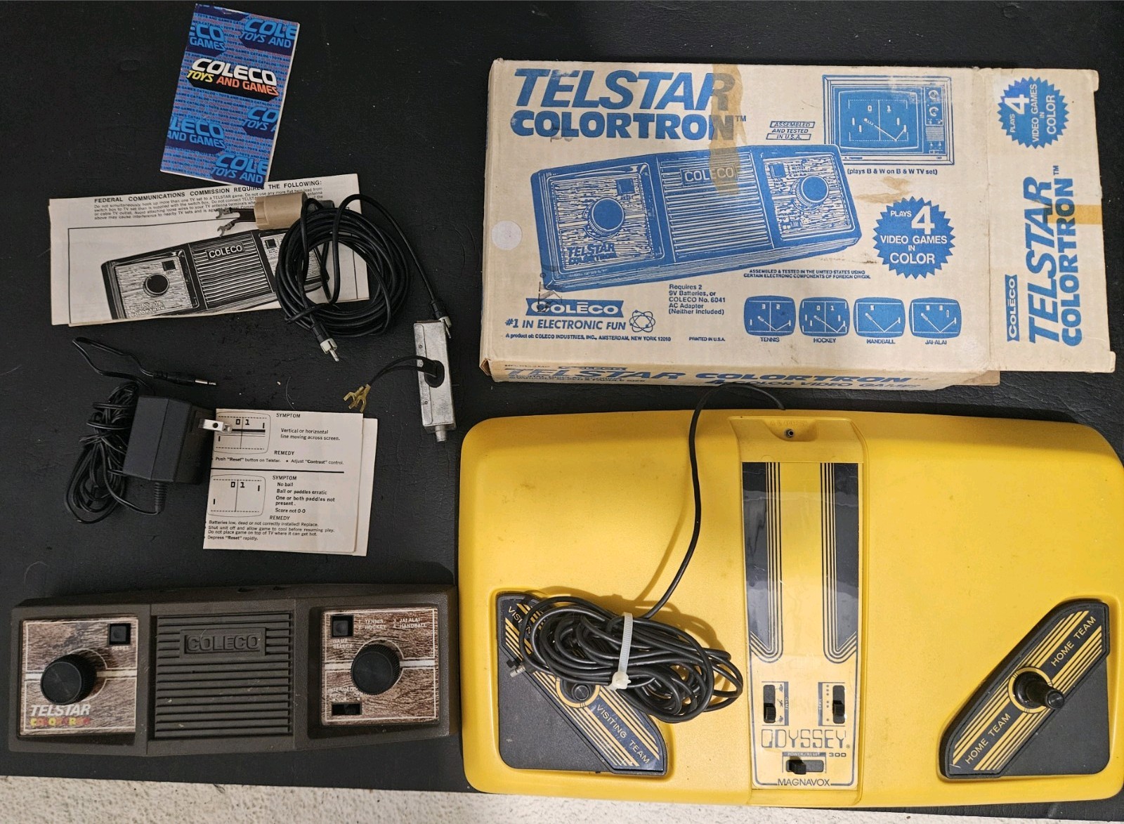 Telstar Colortron Console, Box And Instructions & Magnavox Odyssey 300, Untested