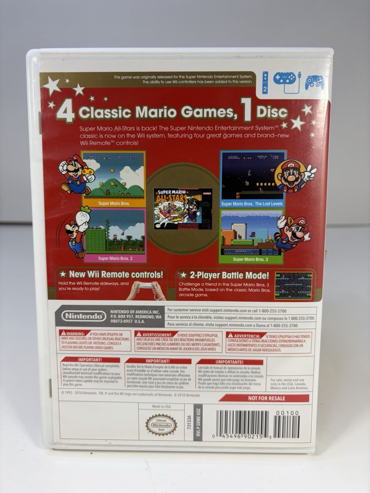 Nintendo Wii Mini Red Black Console Motion Control w/ Controller, W Mario Game!