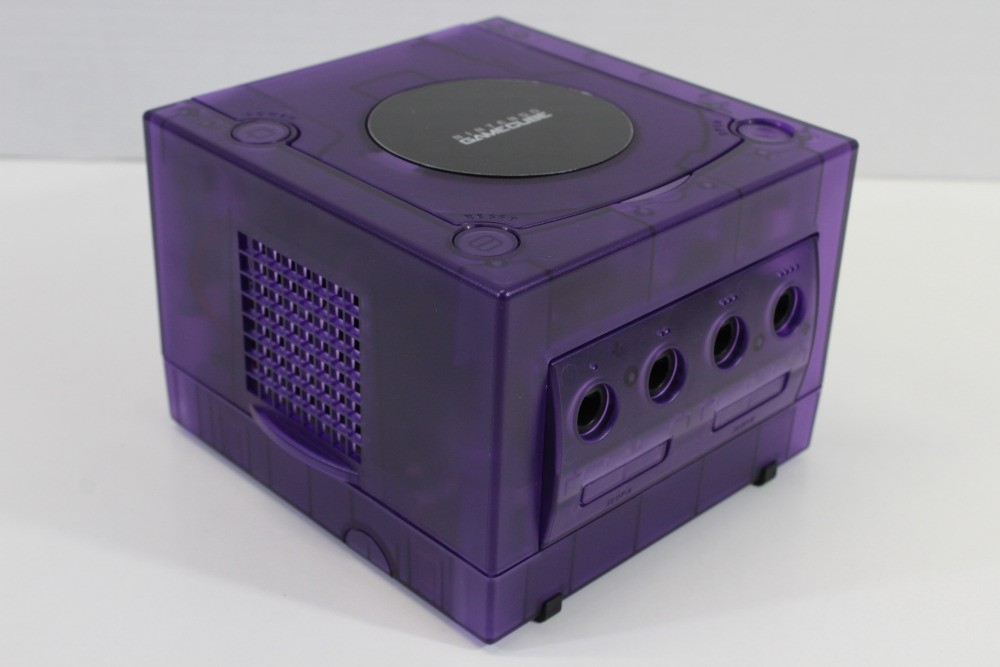 Nintendo Gamecube Console Clear Transparent Purple & AC NTSC-U/C DOL-001 GC RGB