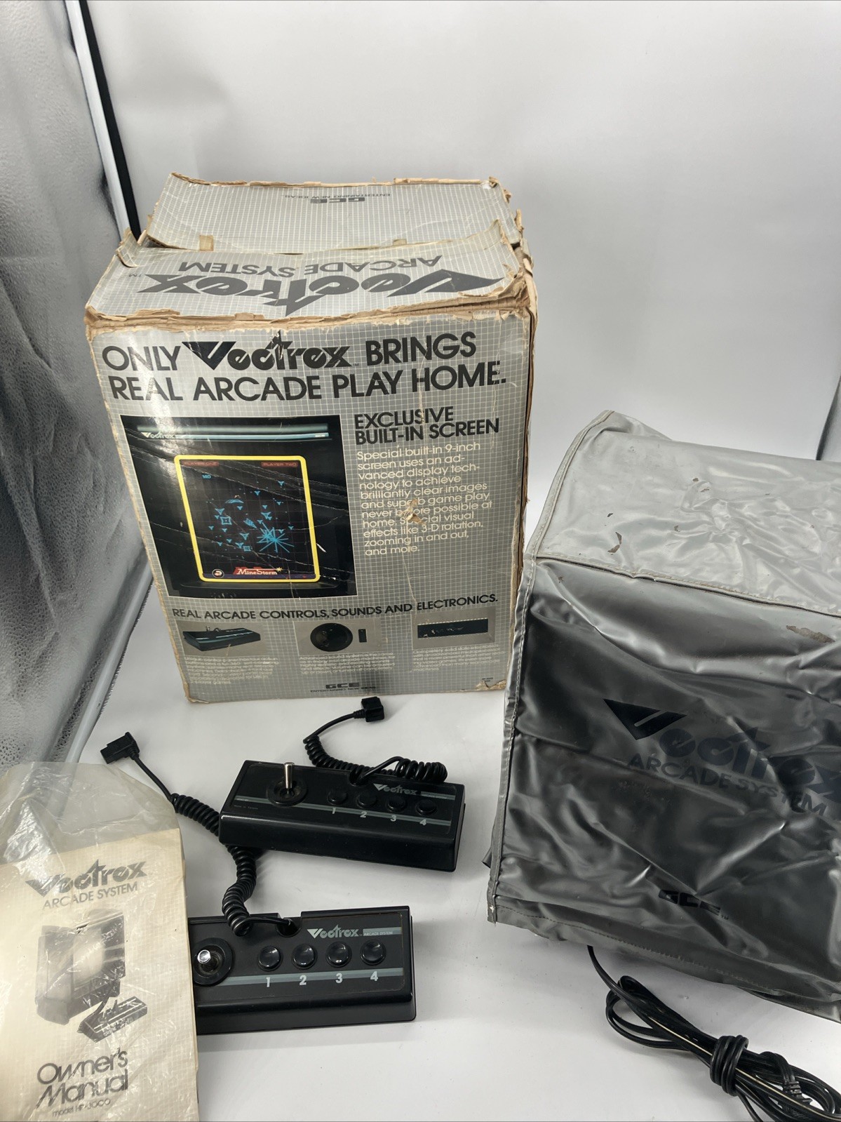 Vectrex HP 3000 Arcade System Video Game Console with Box And Manual – TESTED.