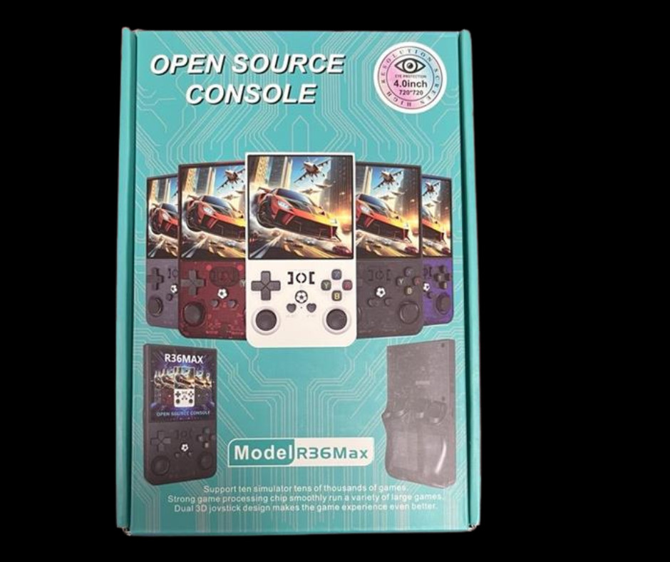 R36 Max Black Handheld Console Handheld Open Source Console R36MAX