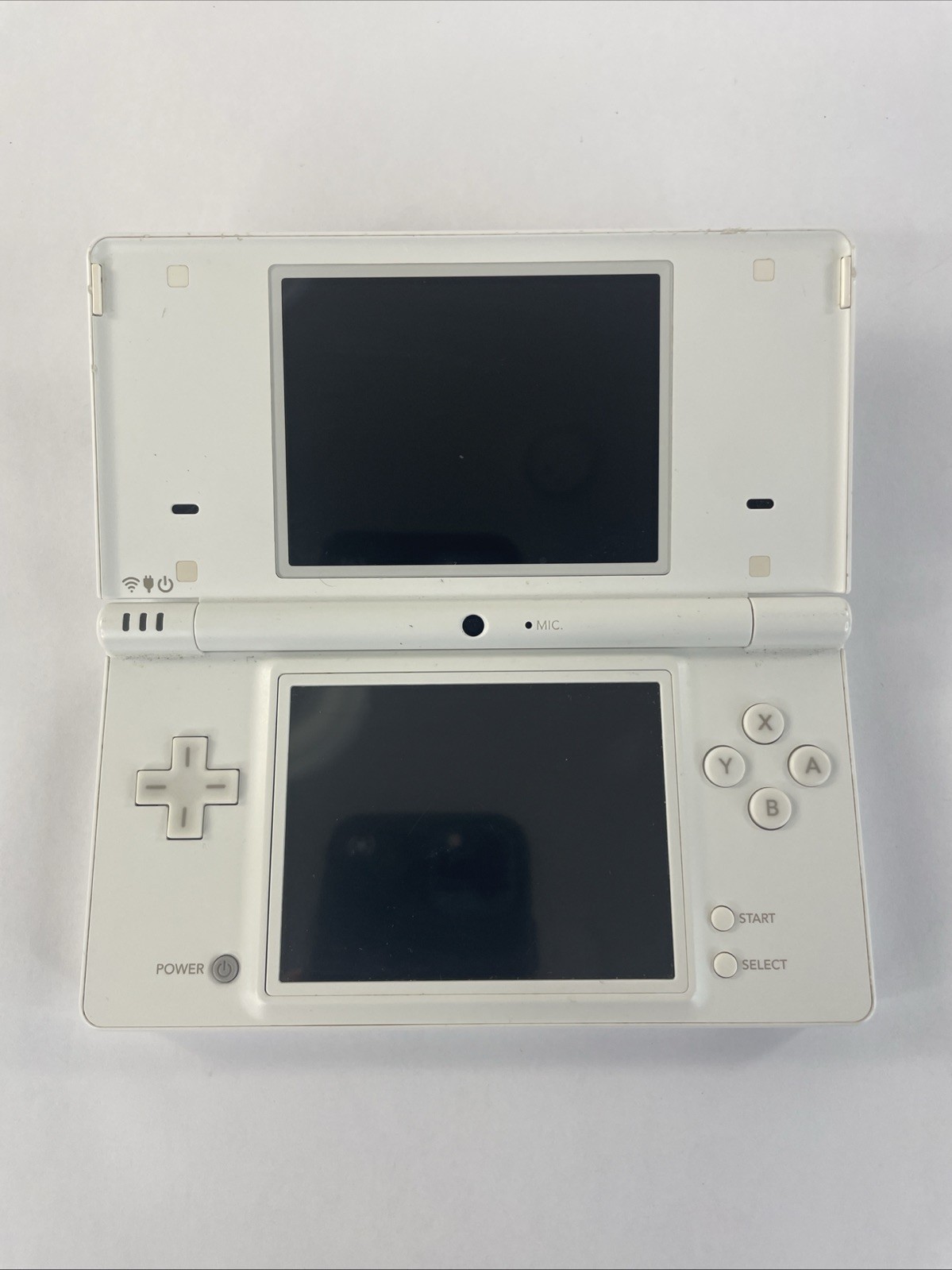Nintendo DSi Launch Edition White W Charger And 3D Printed Stand TESTED