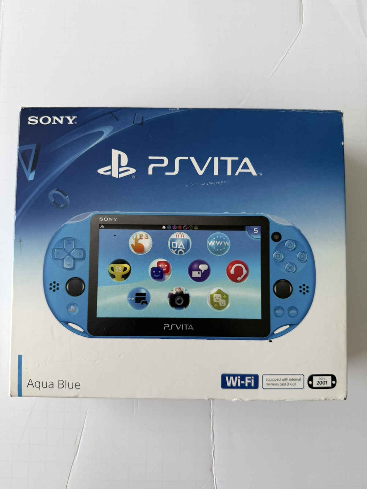 Sony PlayStation Vita PCH-2001 Aqua Blue – GameStop exclusive Complete – CLEAN!