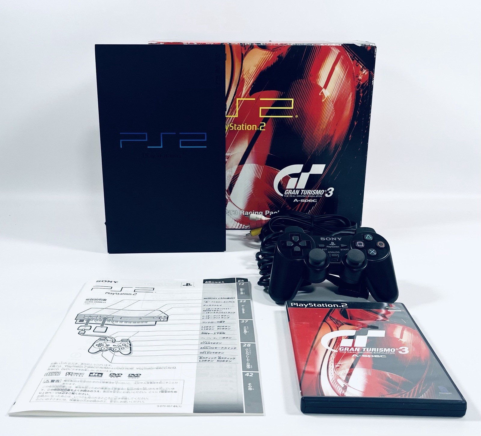 Sony PS2 GT3 Racing Pack SCPH-35000GT Console NTSC-J Complete Boxed Tested JP