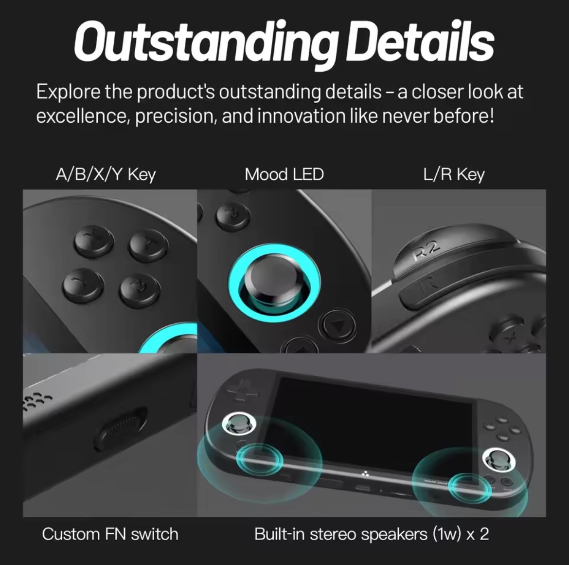 Trimui Smart Pro Handheld Game Console 4.96”IPS Screen Linux System Joystick RG