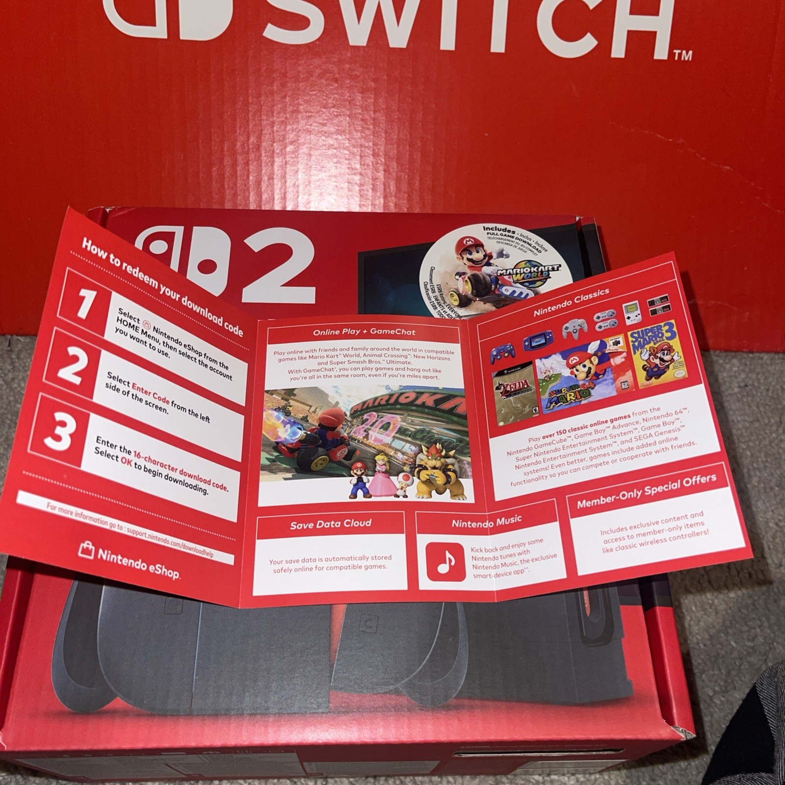 Nintendo Switch 2 Mario Kart World + 12 Month Membership IN HAND SHIP FAST