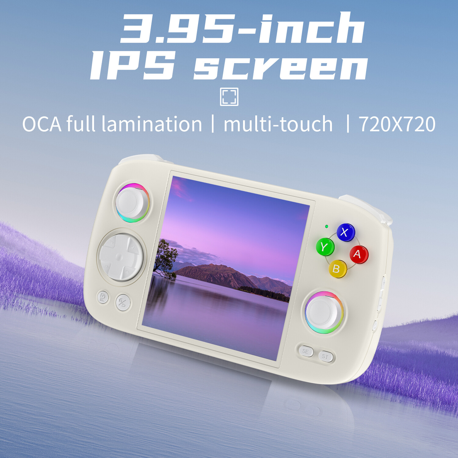 RG Cube Video Handheld Game Console Android13 T820 RGB Joystick 5200mAh