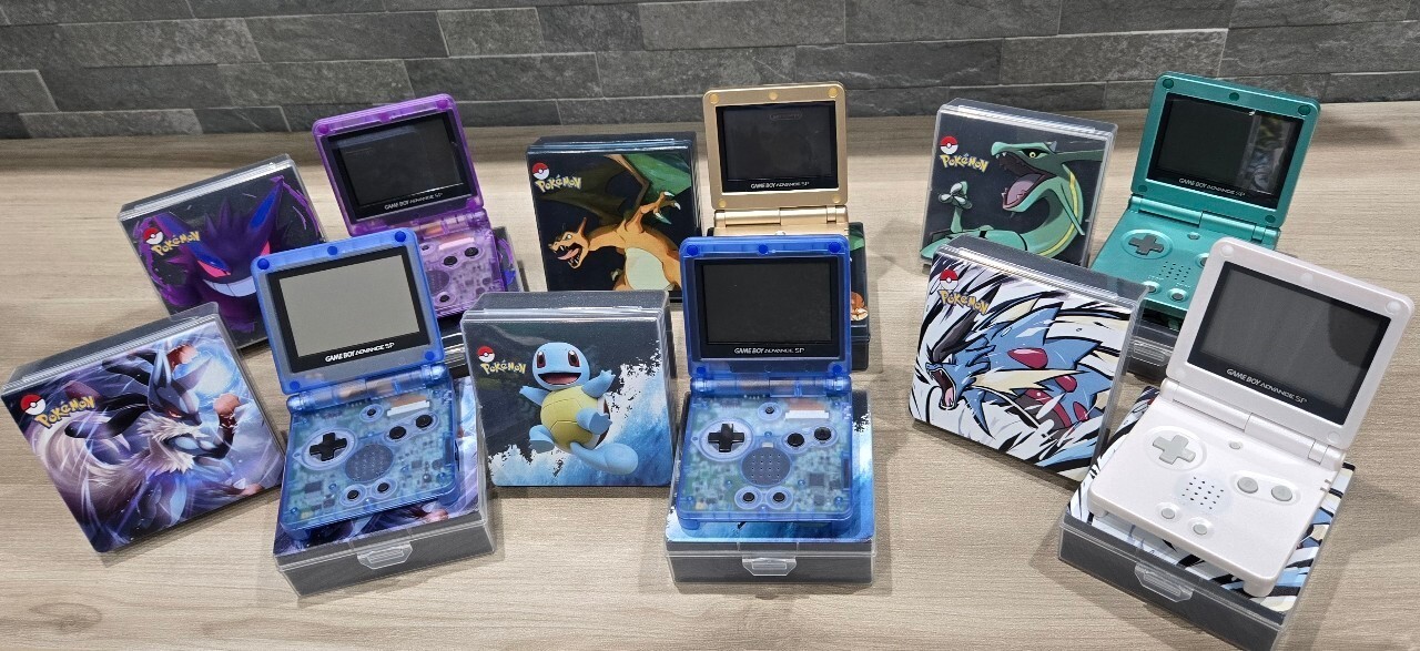 Nintendo Gameboy Advance SP Pokémon Reshell Choose your favorite color