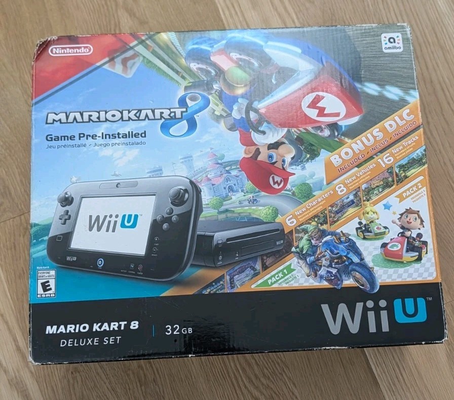 Nintendo Wii U Mario Kart 8 Deluxe 32GB Handheld System – Black + Games