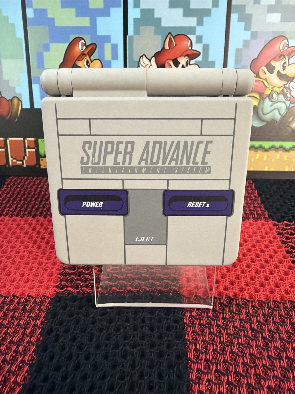 Nintendo Game Boy Advance SP With Upgraded IPS LCD Screen – Super Nintendo Grey