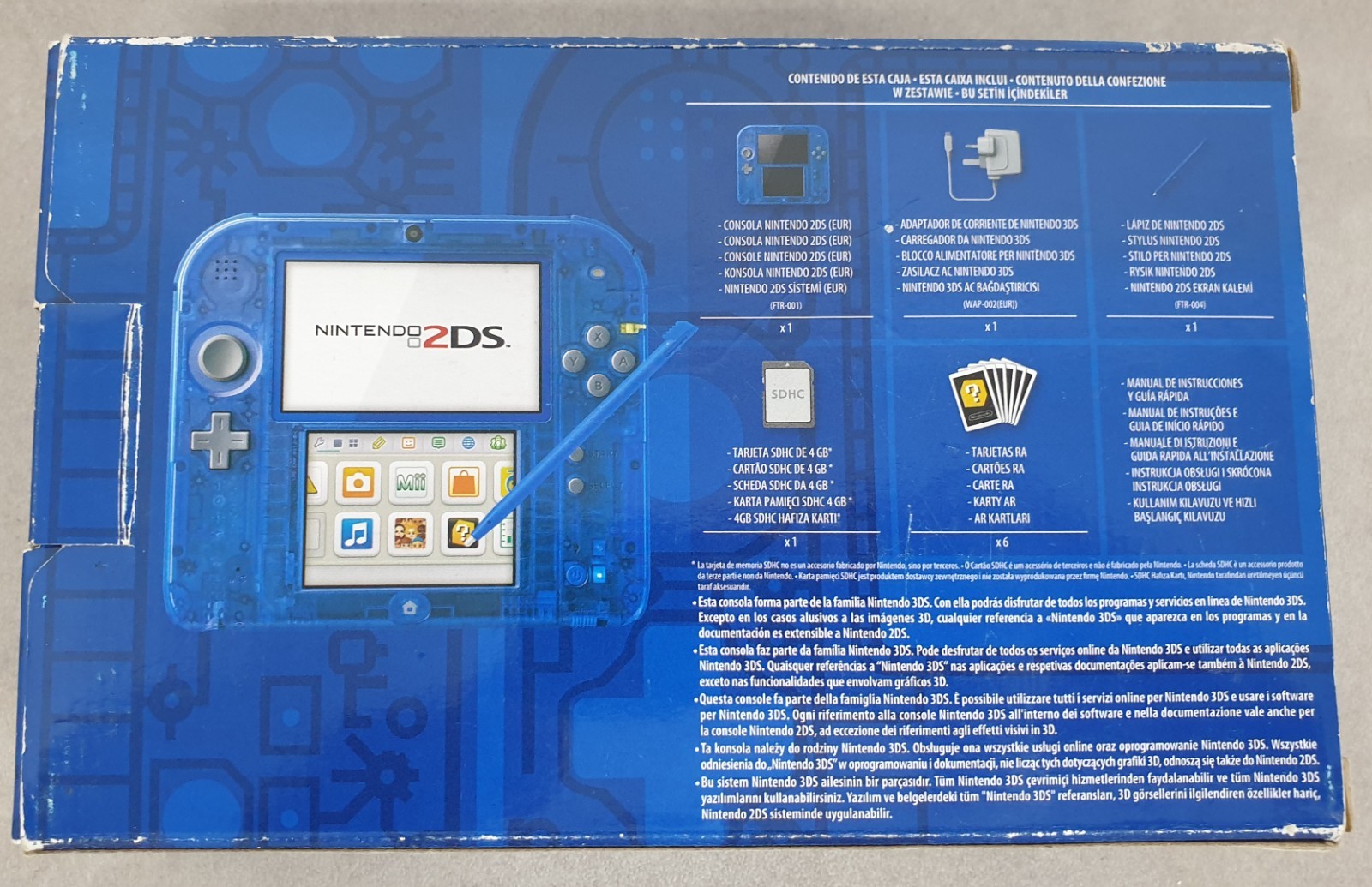 Nintendo 2DS Console Transparent Blue PAL