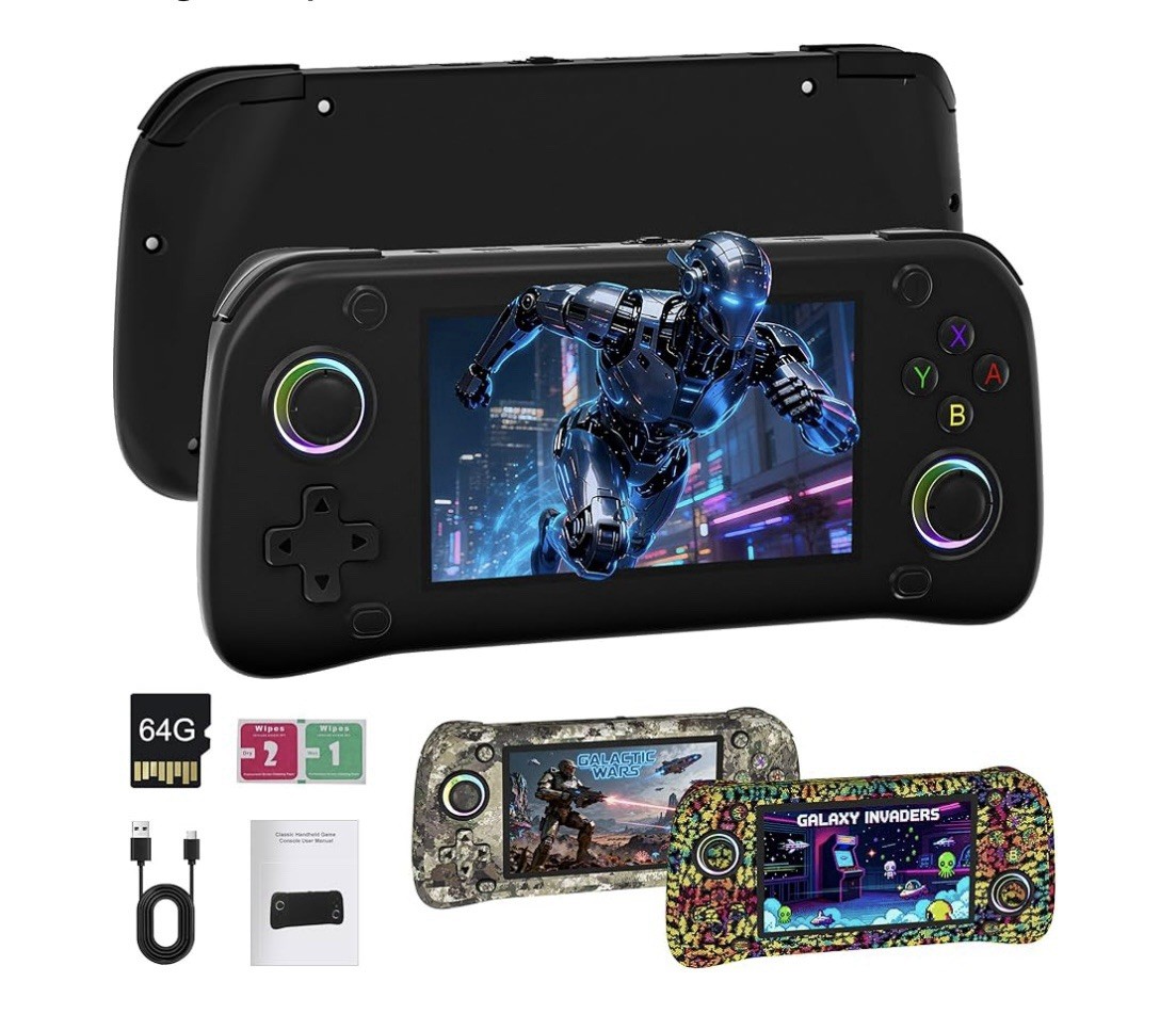 G28 Handheld Game Console 64GB Black 4.3in IPS Wi-Fi USB-C Region Free