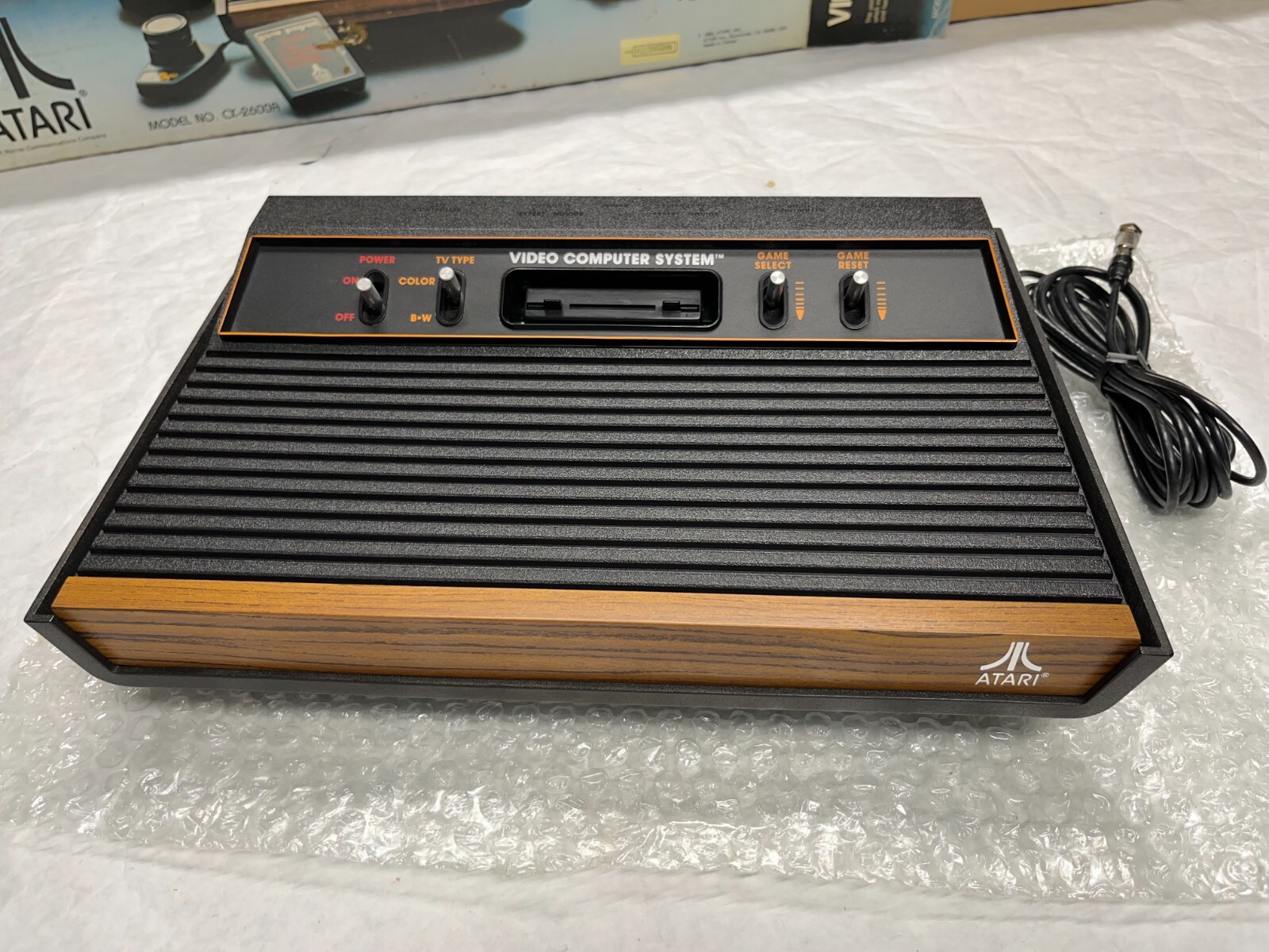 NOS 1982 ATARI VCS CX2600A 4 Switch Console System NEW Original Package OPEN BOX