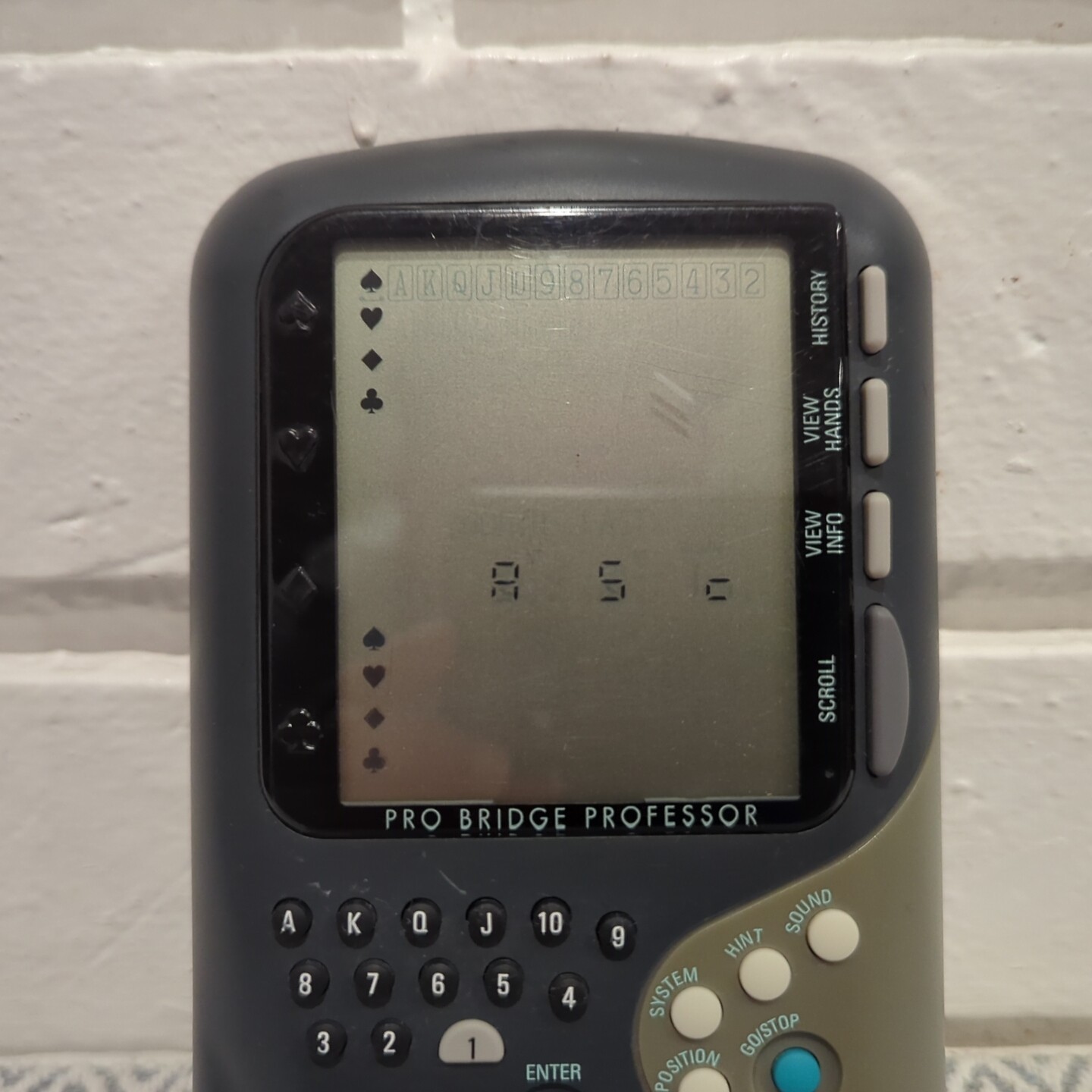 Saitek Pro Bridge Professor 627C Electronic Hand Held Portable Game System 1992